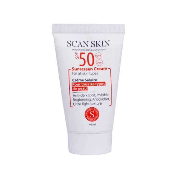 کرم ضد آفتاب و ضد لک بی رنگ اسکن اسکین مدل SPF50