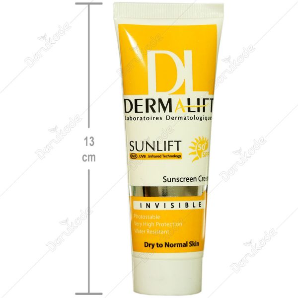 کرم ضد آفتاب بی رنگ spf50 درمالیفت