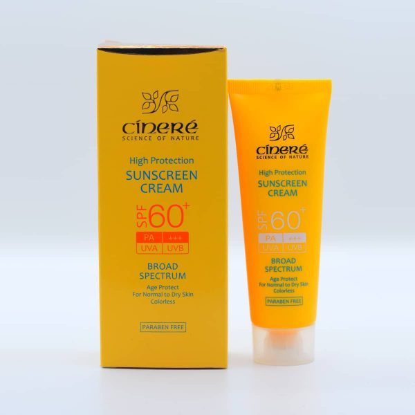 کرم ضد آفتاب سینره بی رنگ spf 60